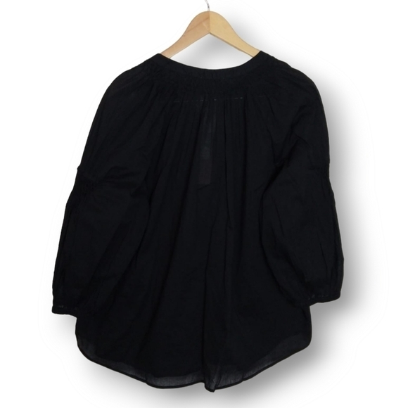 NWT BADGLEY MISCHKA BUTTONDOWN PEASANT TOP - Picture 3 of 5